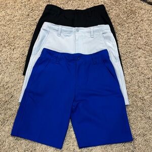 Boys Under Armour Trio Color Flat Front Shorts bundle